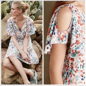 Anthropologie Maeve Flutter watercolor dress